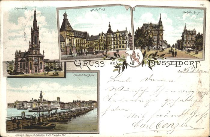 Duesseldorf Johanniskirche Marktplatz Elberfelder S