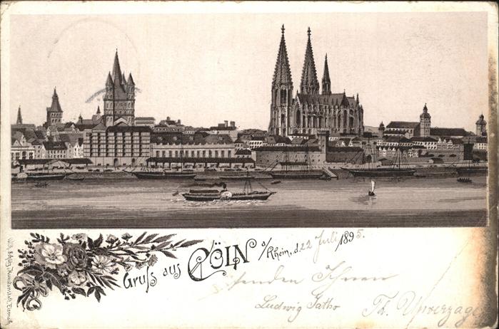Coeln Rhein Dom Dampfer