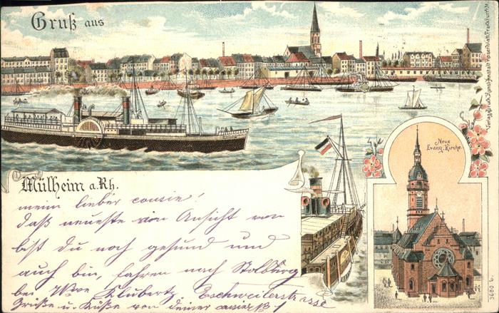 Muelheim Rhein Dampfer Kirche