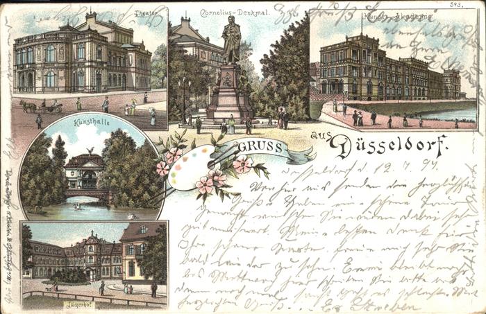 DuessELDORF  CITY Theater Cornelius Denkmal Kunstakademie Kunsthalle Schloss Jae