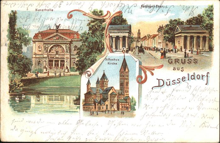 DuessELDORF  CITY Kunsthalle Ratinger Tor St. Rochus Kirche