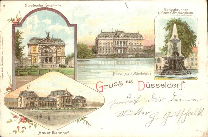 Duesseldorf Kunsthalle Springbrunnen Corneliusplatz