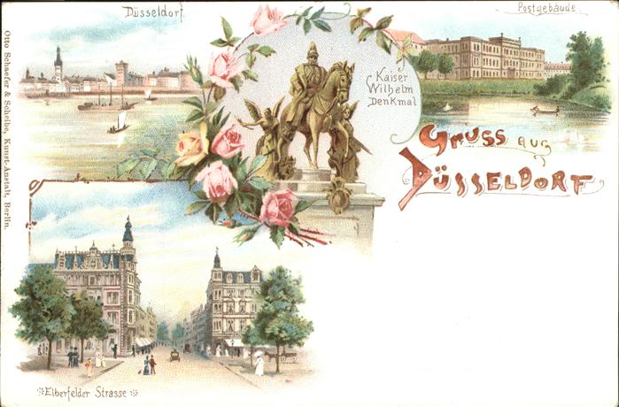 Duesseldorf Kaiser Wilhelm Denkmal Post Elberfelder