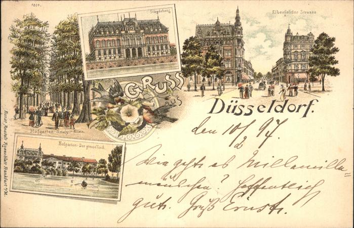 Duesseldorf Hofgarten Seufzer Allee Teich Ständehau