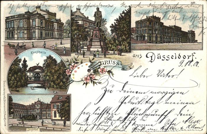 Duesseldorf Theater Cornelius Denkmal Kunstakademie