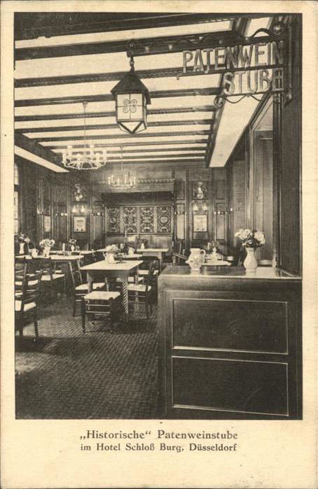 DuessELDORF  CITY Historische Patenweinstube Hotel Schloss Burg