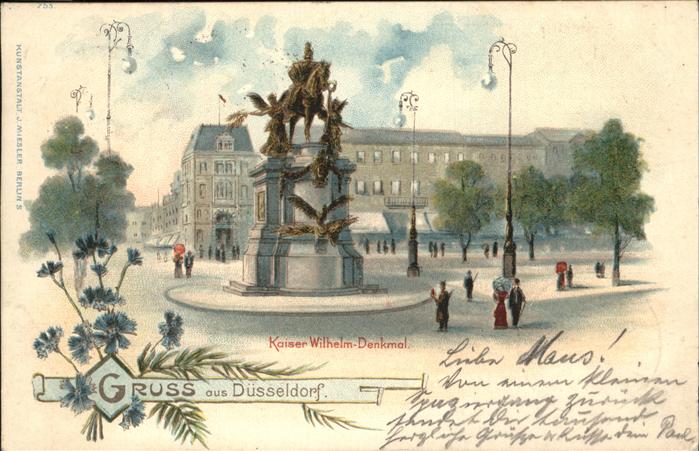 Duesseldorf Kaiser Wilhelm Denkmal Hotel Düsseldorf