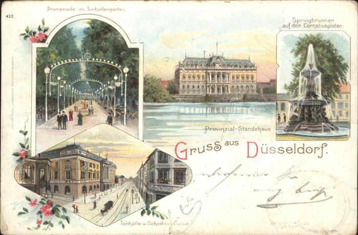 DuessELDORF  CITY Promenade Tonhalle Schadowstrasse Springbrunnen Corneliusplatz