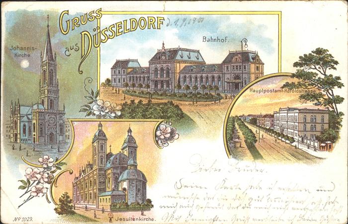 Duesseldorf Johanniskirche Bahnhof Post Haroldstras