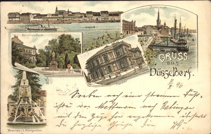 Duesseldorf Corneliusplatz Denkmal Brunnen Königsal