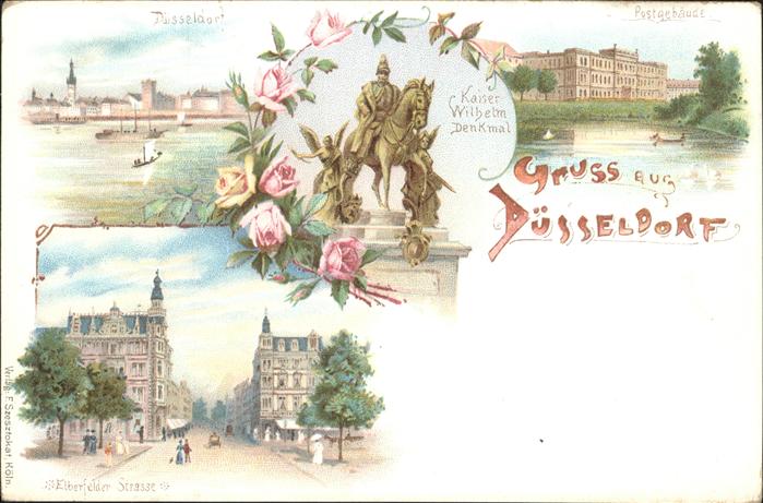 Duesseldorf Kaiser Wilhelm Denkmal Post Elberfelder