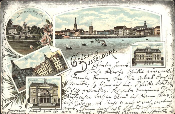 Duesseldorf Brunnen Königsallee Ständehaus Kunsthal