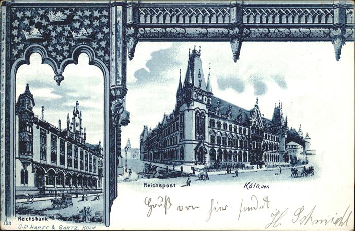 Koeln Rhein Reichsbank Reichspost