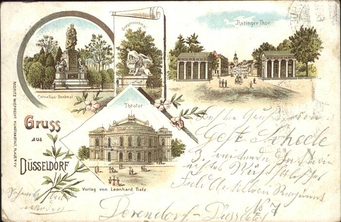 Duesseldorf Cornelius Denkmal Theater Kriegerdenkma