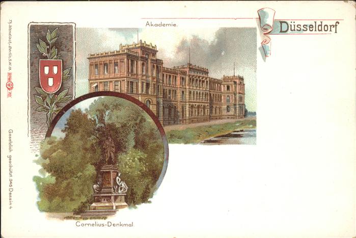 Duesseldorf Wappen Cornelius Denkmal Akademie
