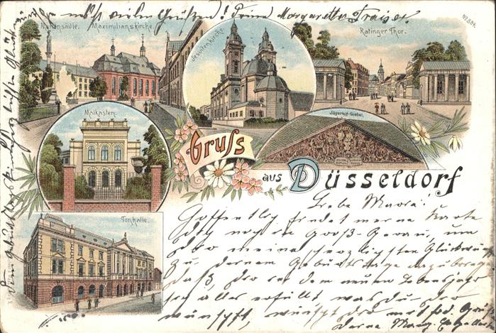 Duesseldorf Mariensäule Maximilianskirche Malkasten