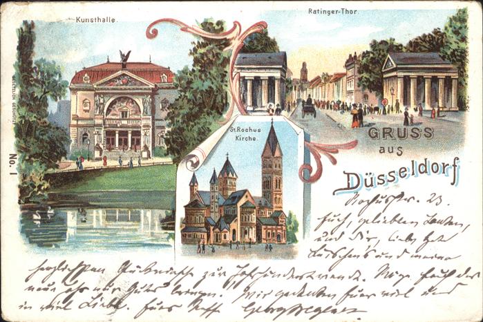 DuessELDORF  CITY Kunsthalle Ratinger Tor St. Rochus Kirche