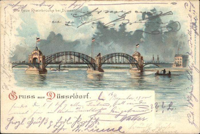 DuessELDORF  CITY Rheinbruecke Bahnpost