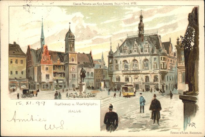 Halle Saale Marktplatz Rathaus