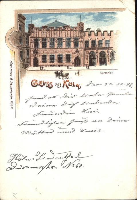 Koeln Rhein Gürzenich Festhalle