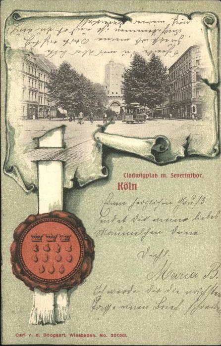 Koeln Rhein Clodwigplatz Severintor Siegel
