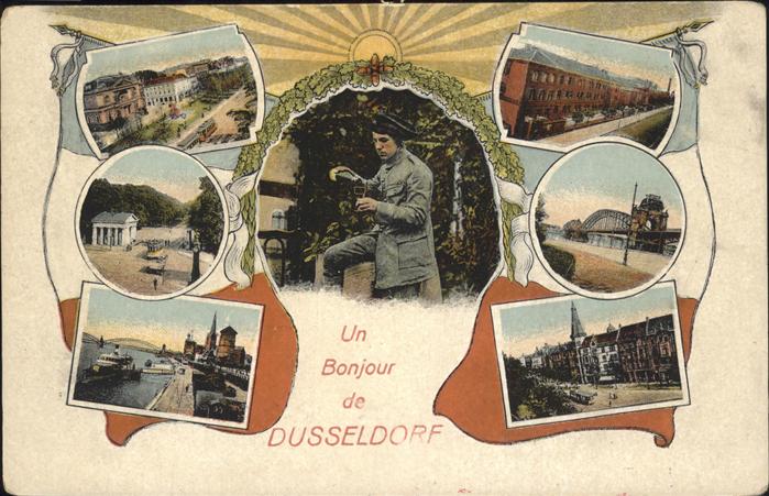 DuessELDORF  CITY Teilansichten Rhein Bruecke Schiff Strassenbahn