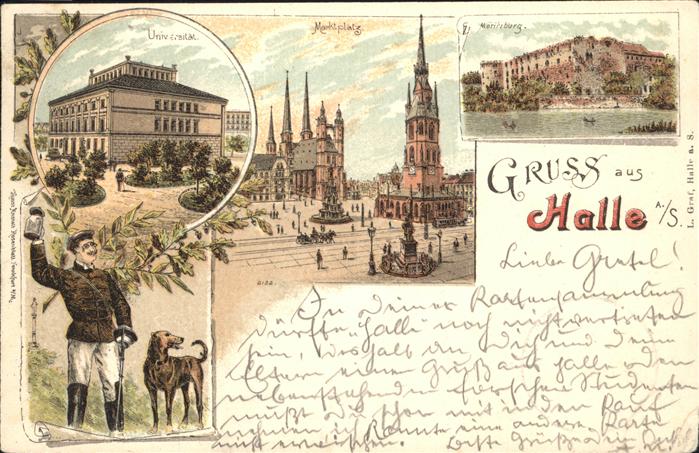 Halle Saale Universität Marktplatz Kirche Moritzbur