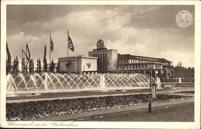 DuessELDORF  CITY Reichsausstellung Schlageterstadt Schaffendes Volk Wasserspiel