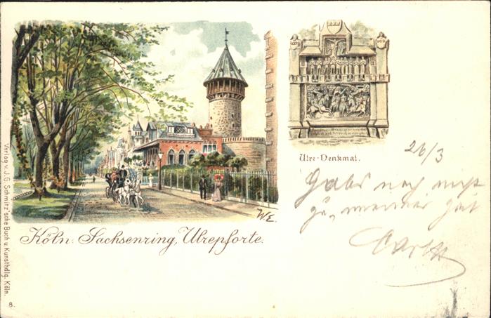 Koeln Rhein Sachsenring Ulrepforte Turm Ulre Denkma