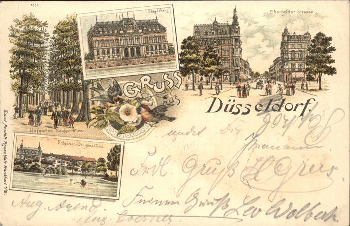 Duesseldorf Hofgarten Teich Seufzerallee Ständehaus