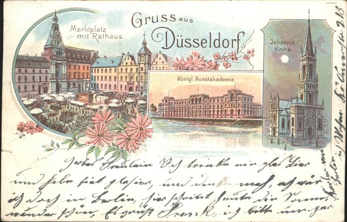 Duesseldorf Marktplatz Rathaus Königliche Kunstakad