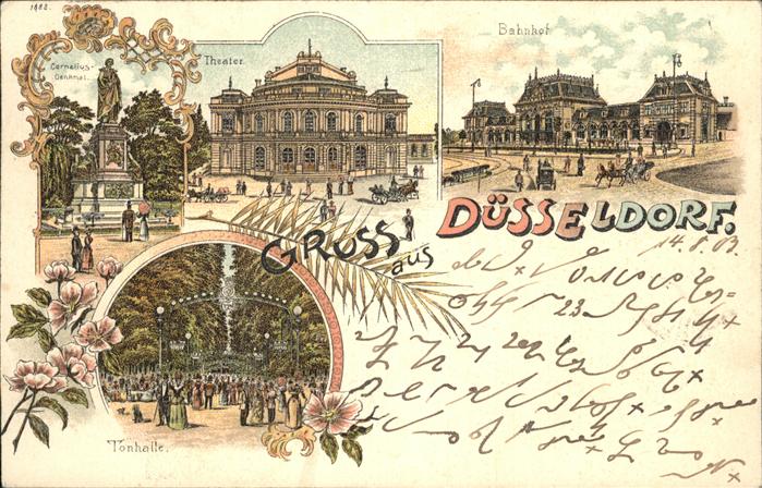Duesseldorf Cornelius Denkmal Theater Bahnhof Tonha