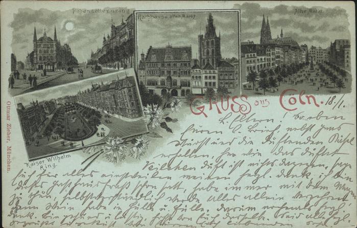 Coeln Rhein Hohenzollernring Rathaus Alter Markt Ka