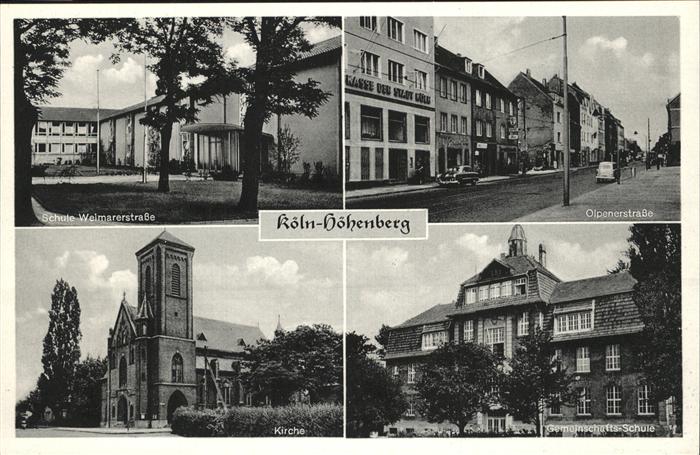 Hoehenberg Koeln Schule Weimarerstrasse Olpenerstrasse Kirche