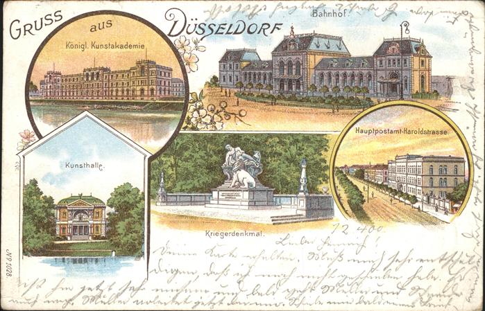 Duesseldorf Königliche Kunstakademie Bahnhof Kunsth