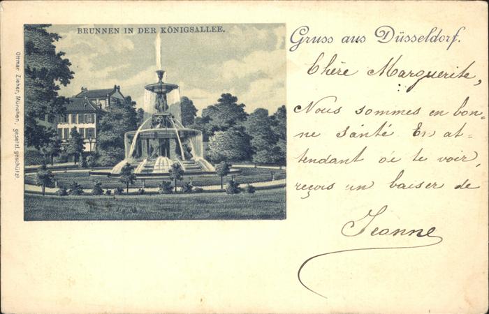 Duesseldorf Brunnen Königsallee