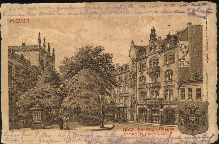 Koeln Rhein Hotel Bayerischer Hof Wappen