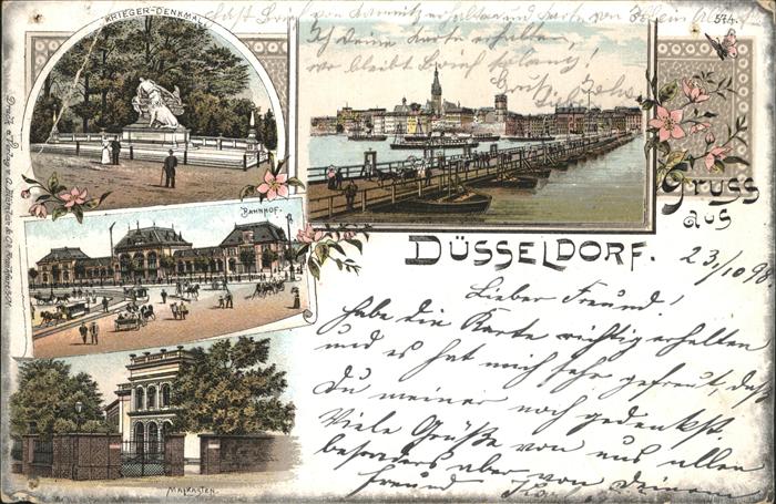 Duesseldorf Kriegerdenkmal Skulptur Bahnhof Malkast