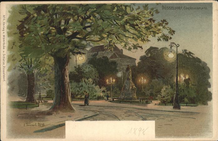 Duesseldorf Corneliusplatz Denkmal Künstlerkarte