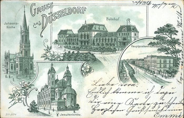 Duesseldorf Johanniskirche Bahnhof Post Haroldstras