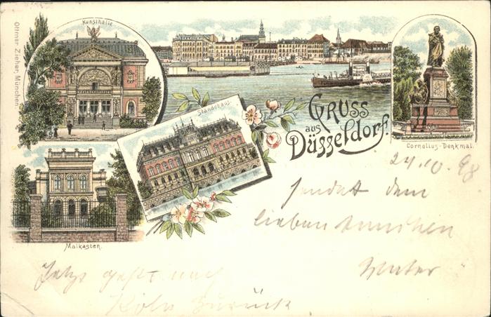 Duesseldorf Kunsthalle Cornelius Denkmal Malkasten