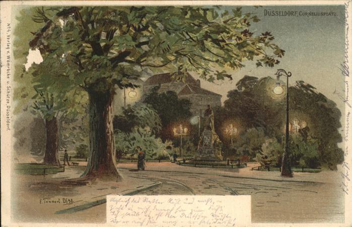 Duesseldorf Corneliusplatz Denkmal Künstlerkarte