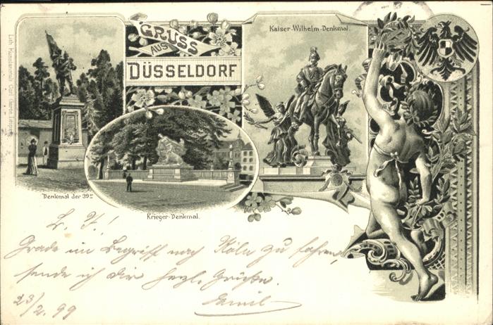 DuessELDORF  CITY Denkmal der 39er Kriegerdenkmal Kaiser Wilhelm Denkmal