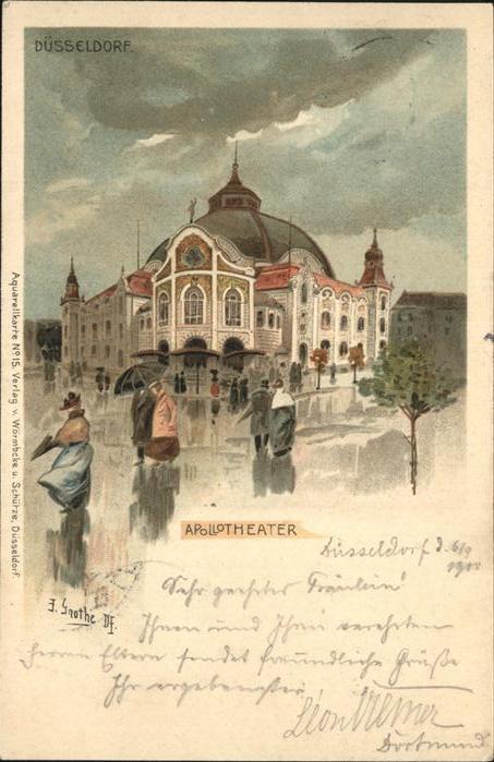 Duesseldorf Apollo Theater Künstlerkarte Grothe