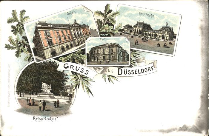 Duesseldorf Tonhalle Bahnhof Theater Kriegerdenkmal