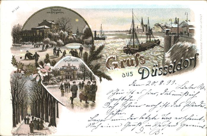 Duesseldorf Theater Hofgarten im Mondschein Kunstha