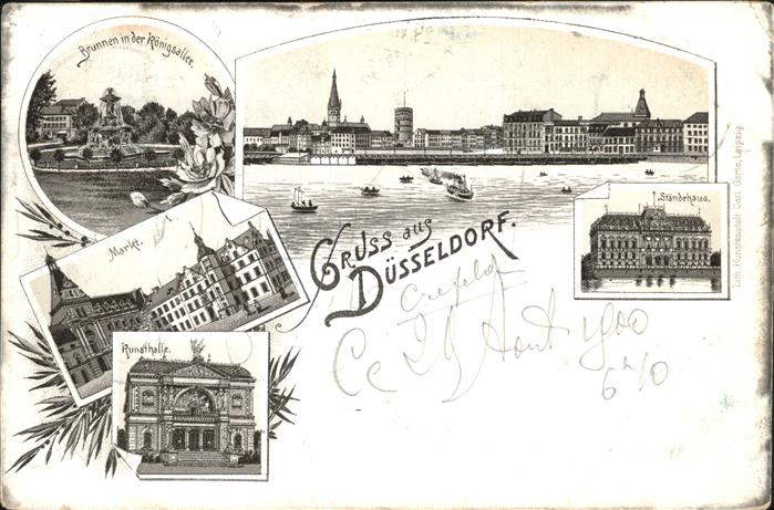 Duesseldorf Brunnen Königsallee Markt Kunsthalle St