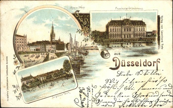 Duesseldorf Rhein Werft Provinzial Ständehaus Teich