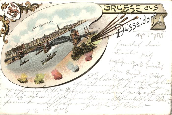 Duesseldorf Neue Rheinbrücke Malpalette
