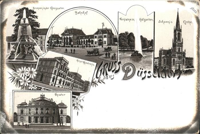 Duesseldorf Brunnen Königsallee Bahnhof Fontäne Hof